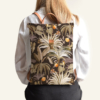 Maison Baluchon - Chic & elegant top-of-the-range backpack with Tropical N°17 Bronze print