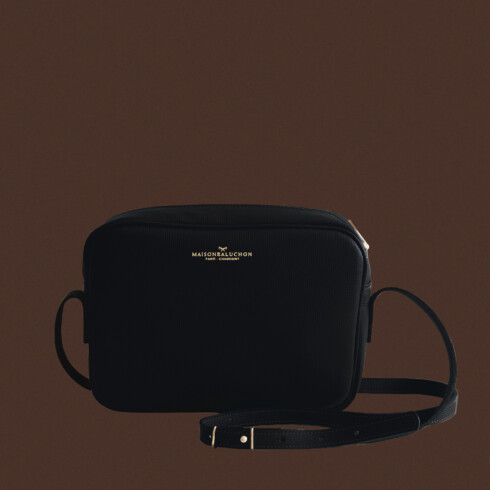 Maison Baluchon - Sac à main crossbody noir en cuir confection française