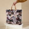 Sac porte-document en toile de coton motif floral - Maison Baluchon