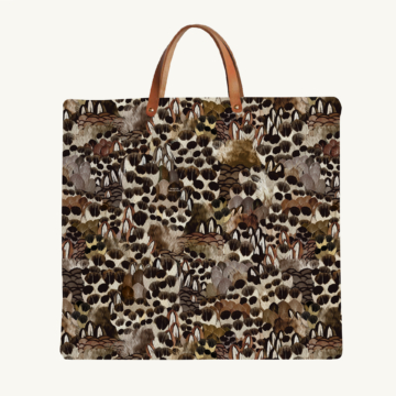 Canvas tote bag - Sauvage N°25 with feathers - Maison Baluchon