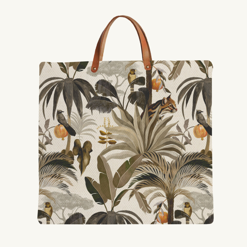 Tote bag Tropical N°17 - Ecru custom-made by Maison Baluchon