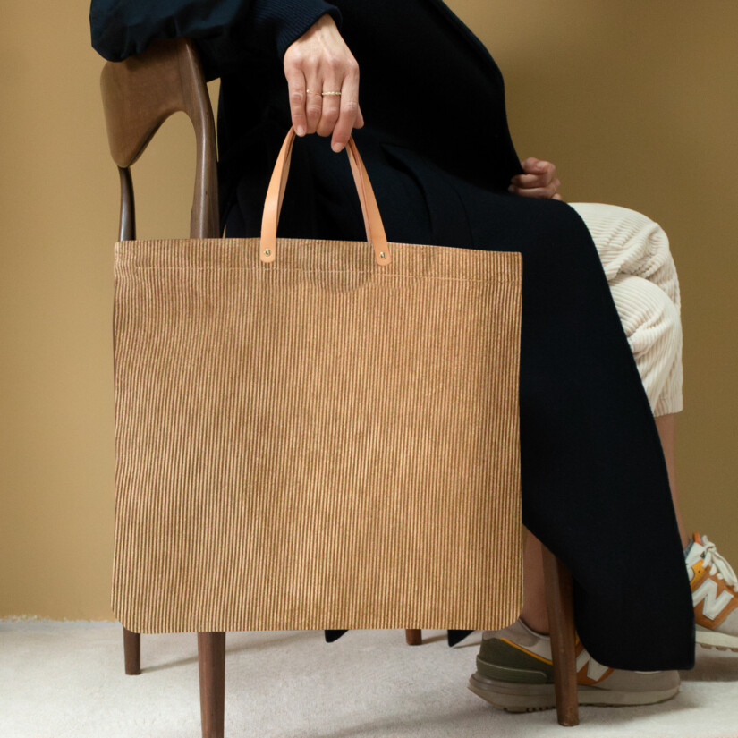 Maison Baluchon - Uni N°12 tote bag in camel corduroy