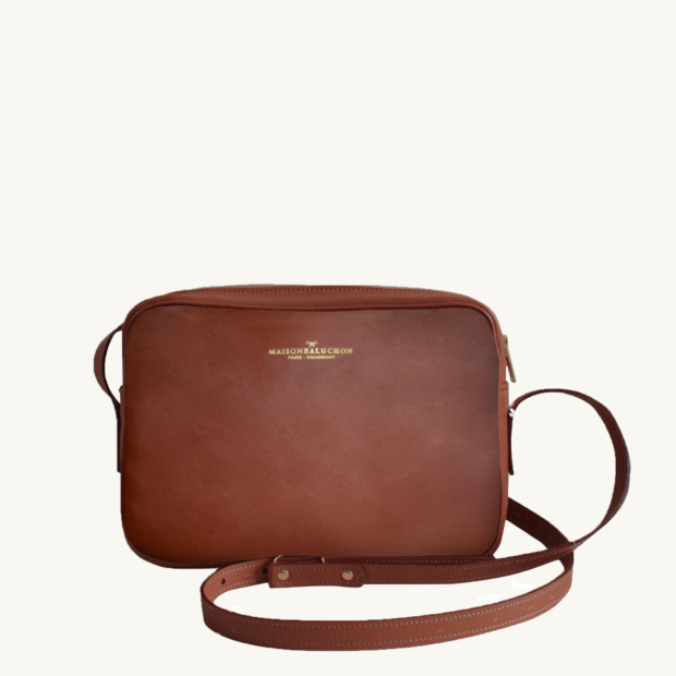 Maison Baluchon - Crossbody handbag - Auburn leather