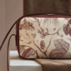 Maison Baluchon - Sac à main crossbody au motif Herbier du roi bordeaux et cuir bordeaux