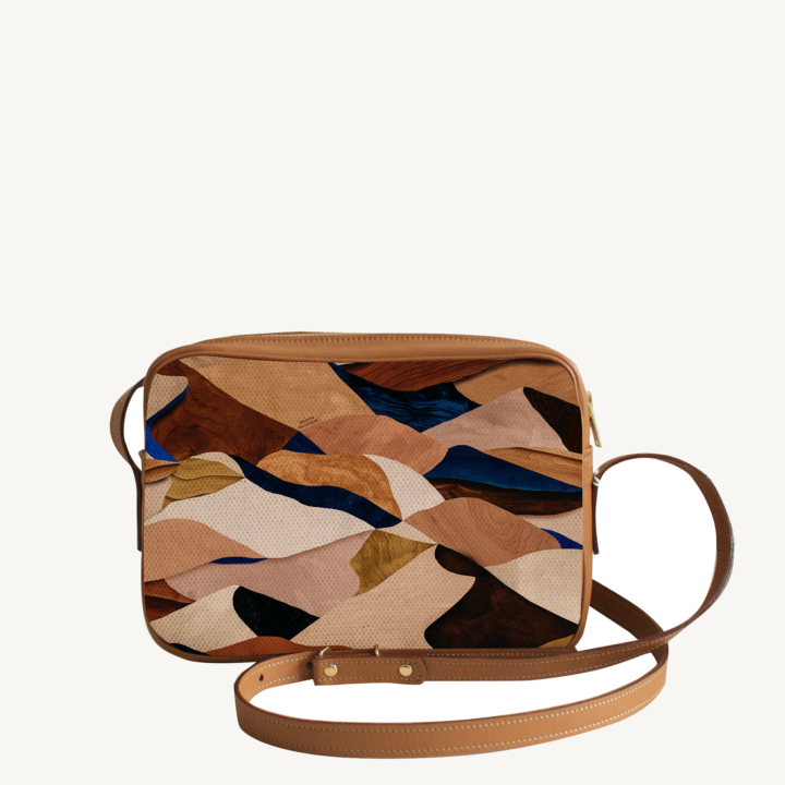 Maison Baluchon - Crossbody bag - Graphique N°13 - Camel leather
