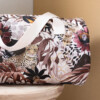 Animal & plant motif sport bag with leopard - Maison Baluchon