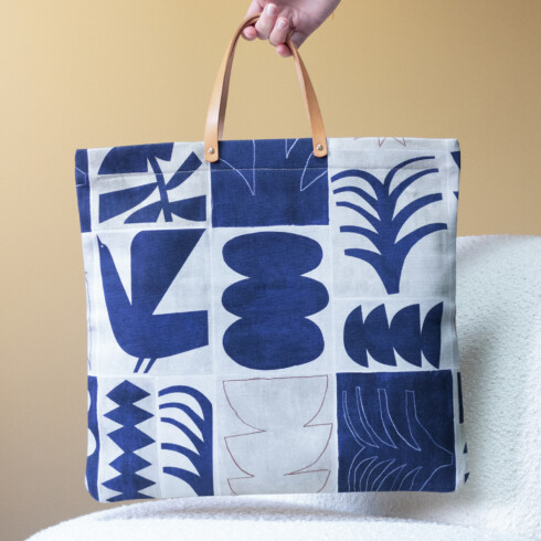 Patterned tote bag, made in France - Maison Baluchon