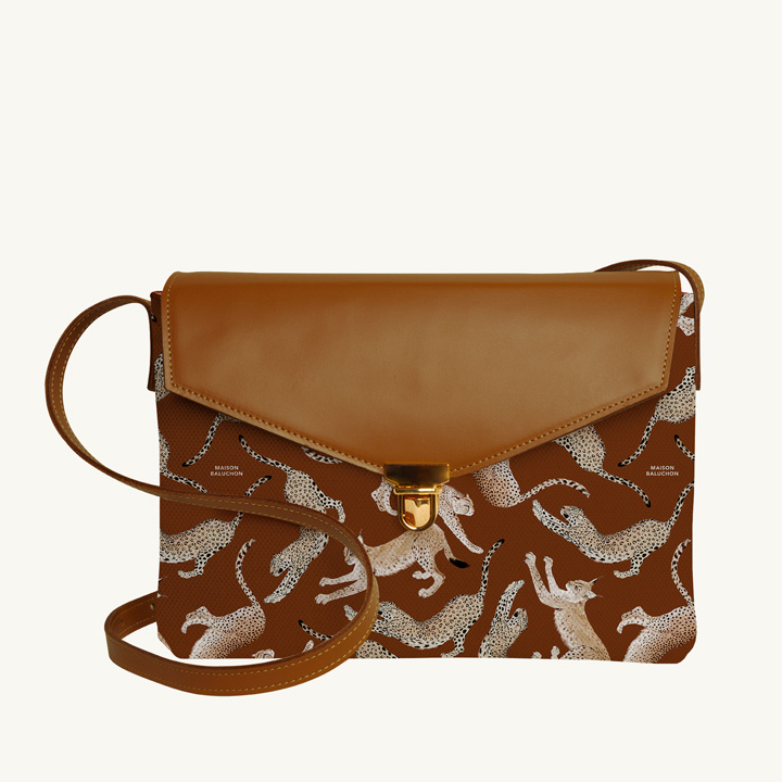 Maison Baluchon - Sac sacoche - Félin N°02 Cuir camel