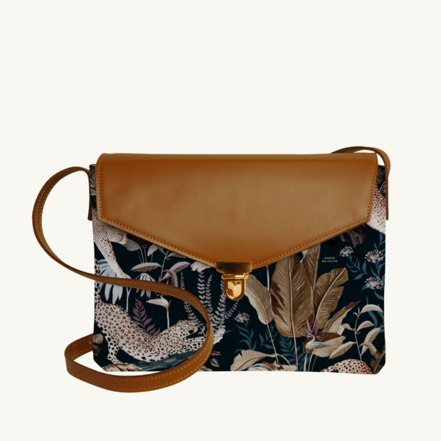 Purse Jungle N°22 - Camel leather custom-made by Maison Baluchon