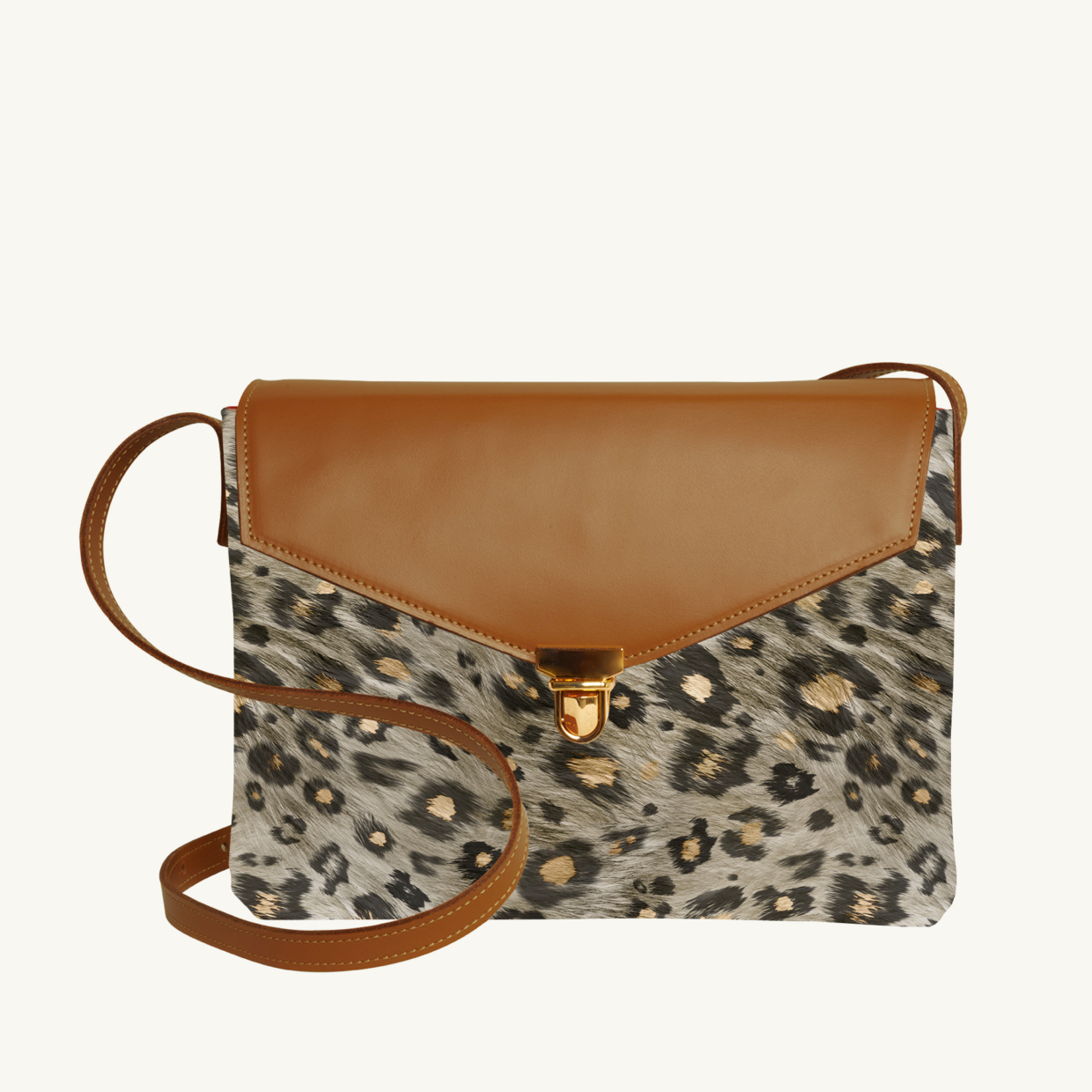 Purse Sauvage N°21 Beige - Camel leather