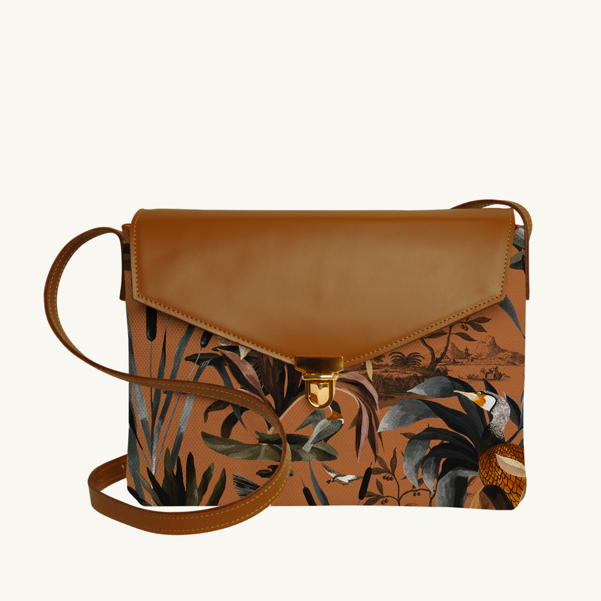 Purse Sauvage N°26 Terracotta - Camel leather