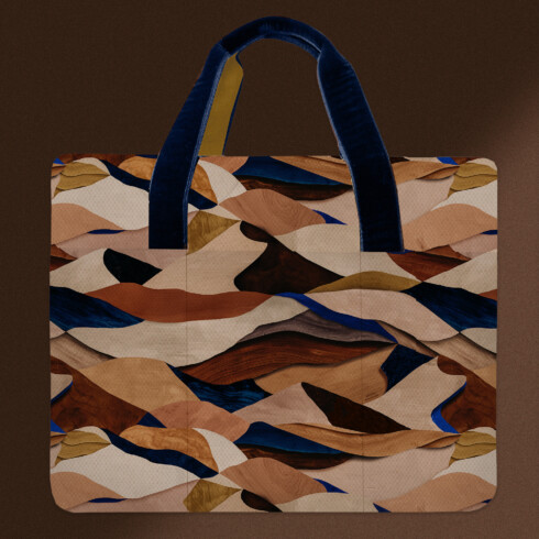 Idée cadeau de Noël - Grand sac de voyage imprimé graphique terracotta