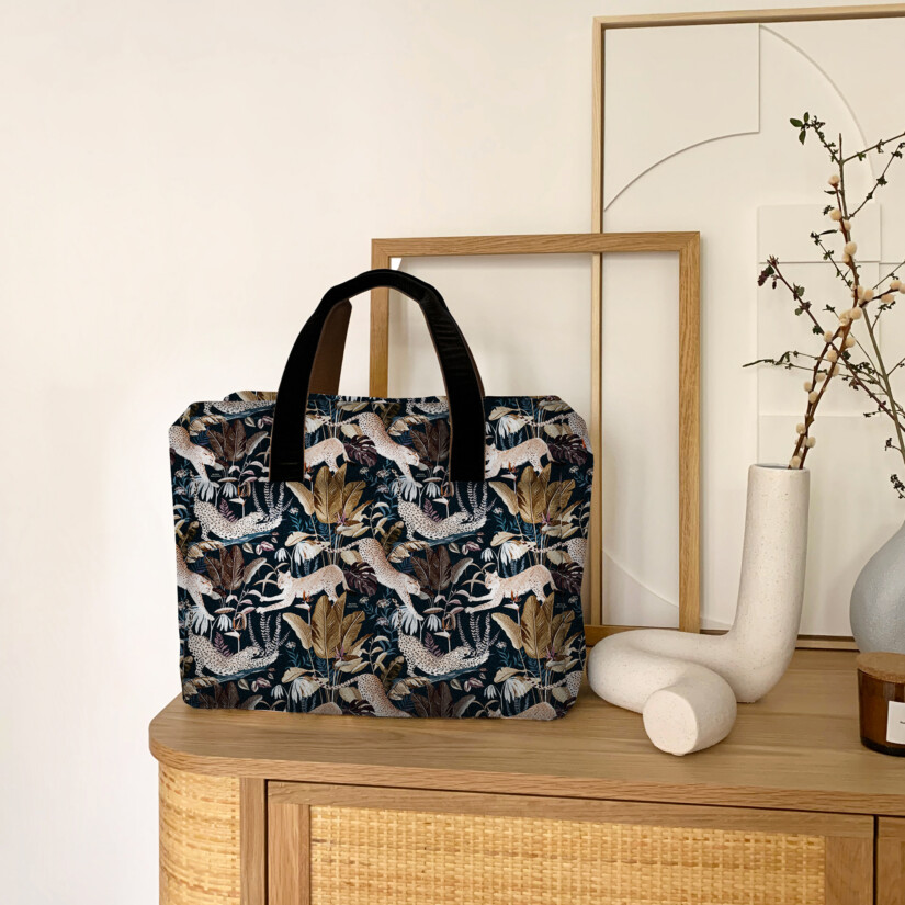 Our weekend bags are handmade by artisans with a passion for art