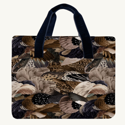 Sac de voyage chic à motif plumes d'oiseaux - Maison Baluchon