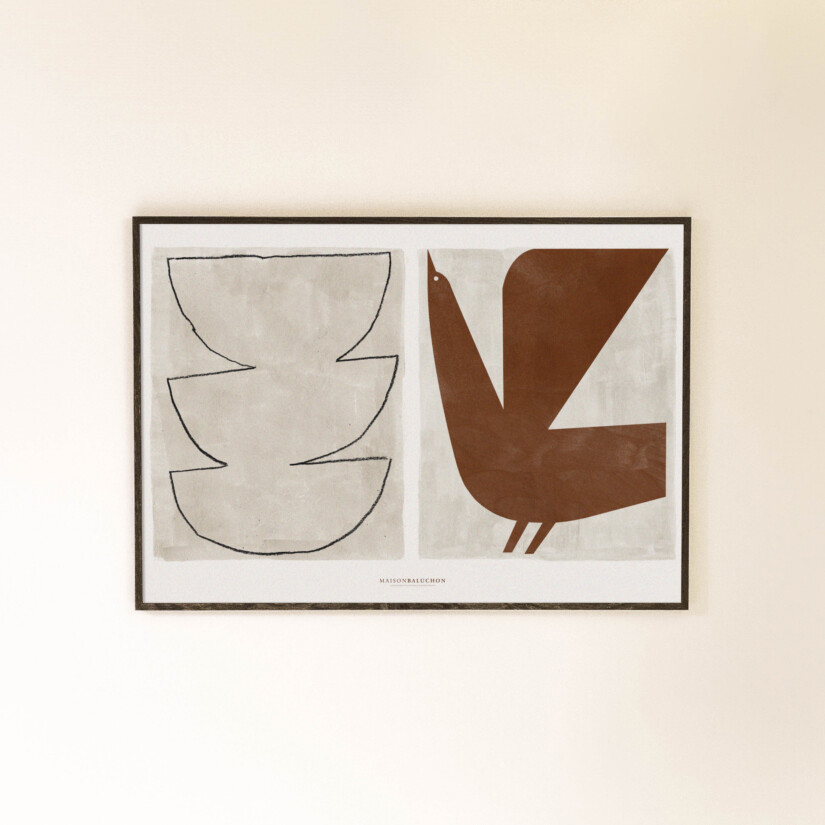 Décoration murale avec illustrations graphique style moderniste - Maison Baluchon