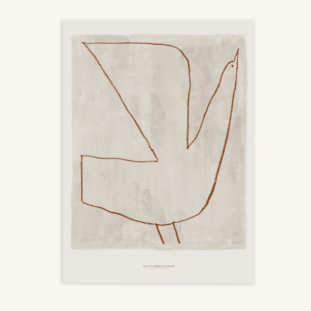 Maison Baluchon - Toile canvas 50 x 70 cm - Moderniste N°11 Craie