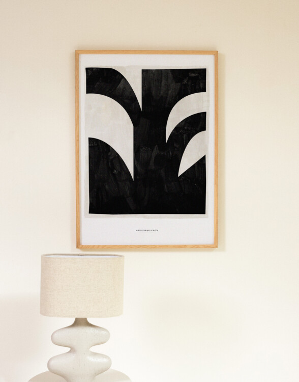 Affiche forme abstraite noir - Maison Baluchon