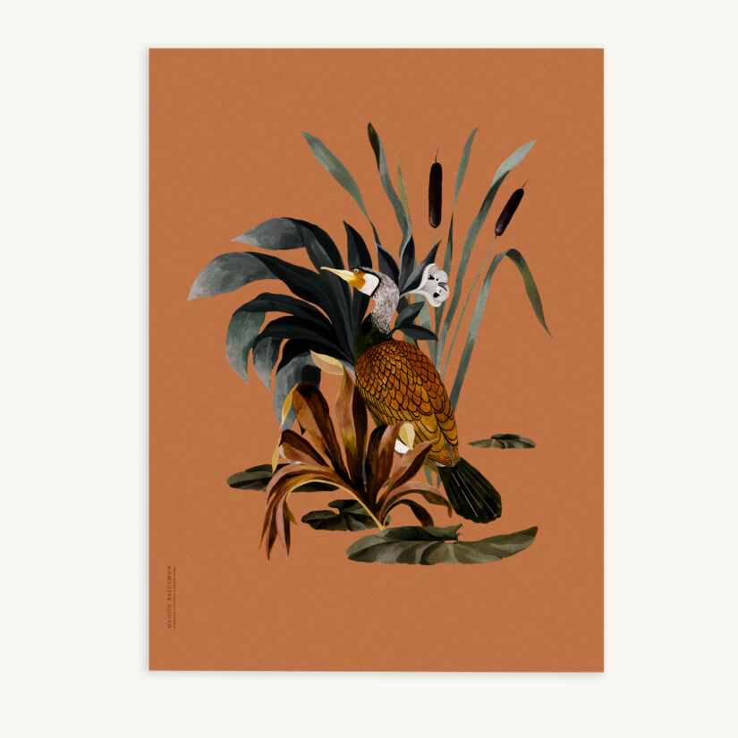 Illustration canvas 50 x 70 cm Sauvage N°26 - Terracotta custom-made by Maison Baluchon