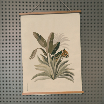 Maison Baluchon - Grande illustration sur toile canvas Tropical N°17 Bronze