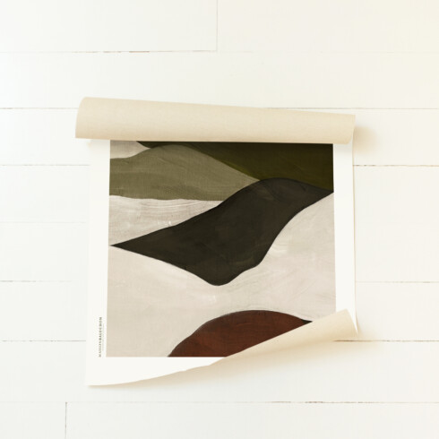 Toile canvas imprimé en France sur toile de coton, motif vallonné graphique N°19 - Maison Baluchon