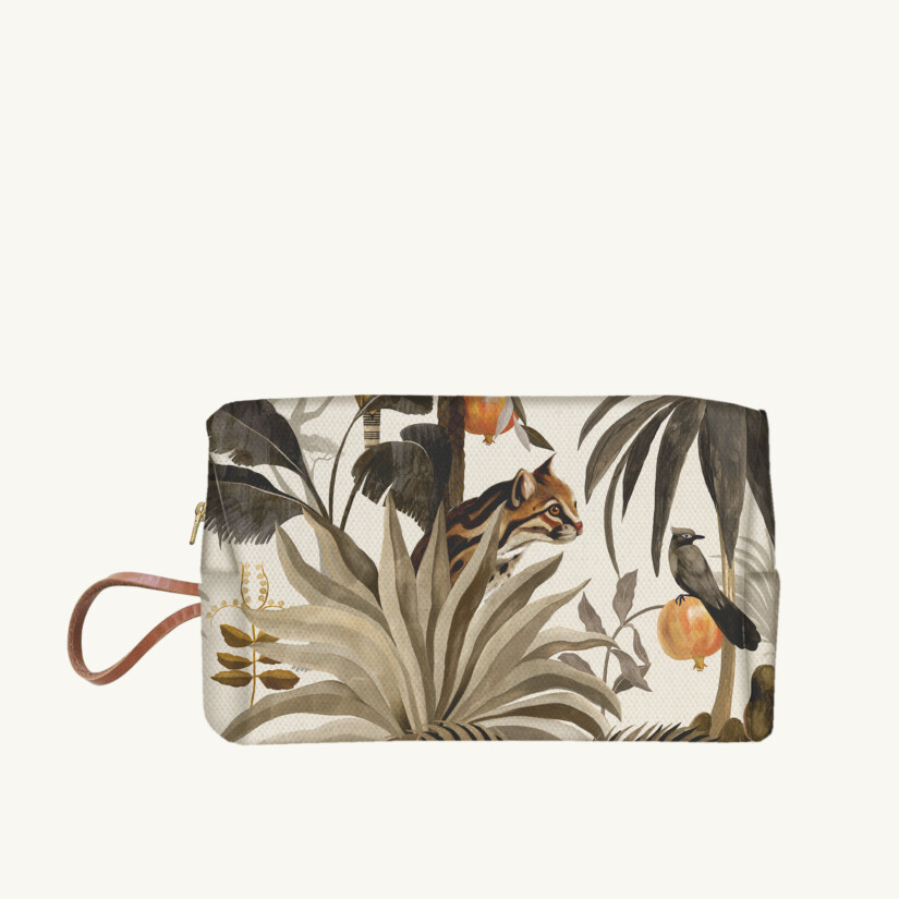 Maison Baluchon - Trousse de toilette - Tropical N°17 Ecru