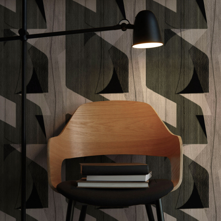 Non-woven wallpaper - Graphique N°17 Vert - 70's inspired atmosphere
