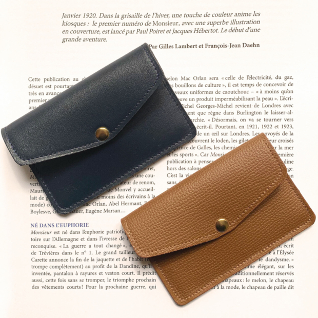Leather card holder to slip into your handbag